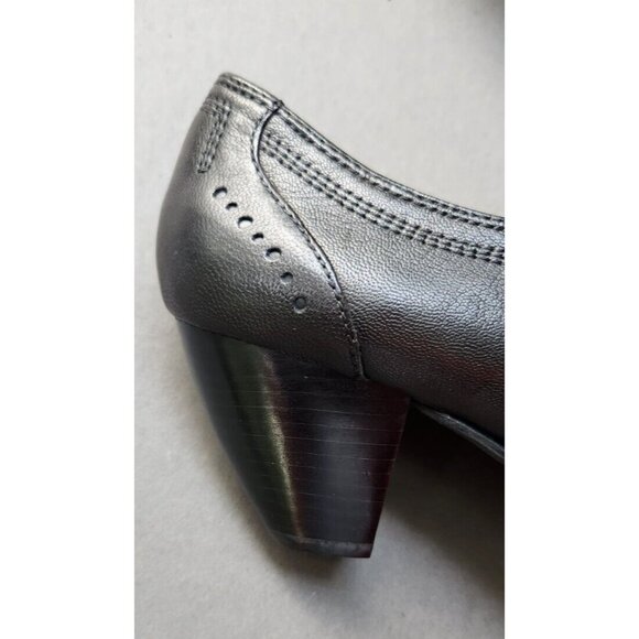 Bare Traps Shoes Womens 9.5 Treasure Black Leather Bootie Slip On Baretraps - Picture 11 of 15
